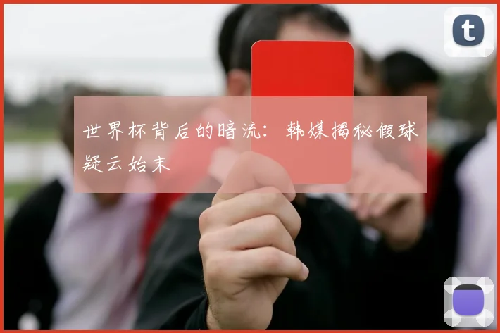 世界杯背后的暗流：韩媒揭秘假球疑云始末